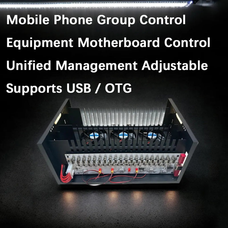 Mobile Phone Motherboard Farm 20 Port USB/Ethernet Box