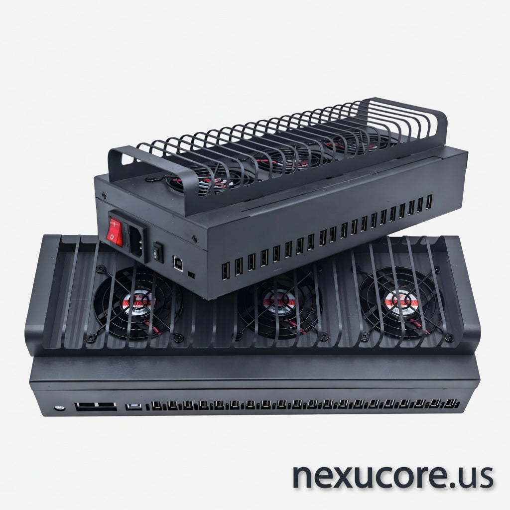 Run 20 Devices at Once — Stable, 24/7 Phone Farm Hub (LAN + USB)